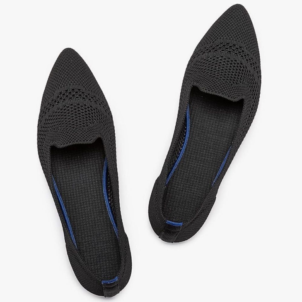 Frank Mully Women’s Pointed Toe Knitted Mesh Flats